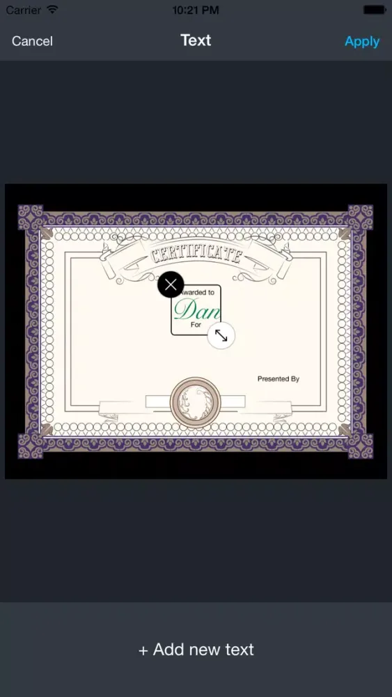 Zrzuty ekranu Certificate Maker!