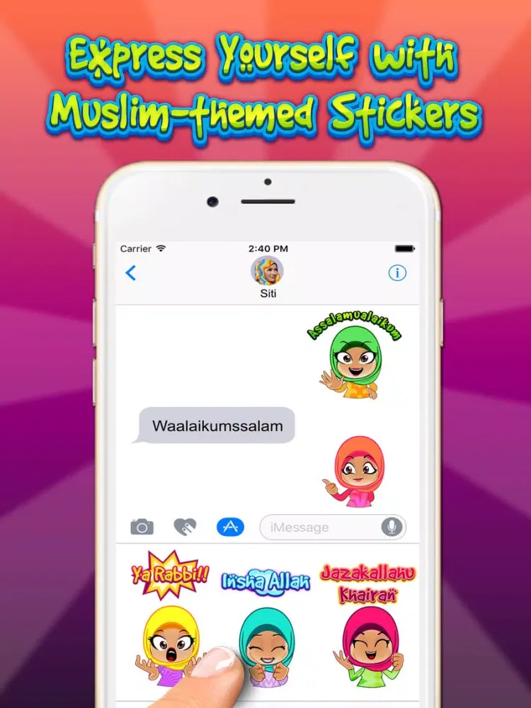 Tangkapan layar Aliya Hijab & Muslim Stickers iPad 
