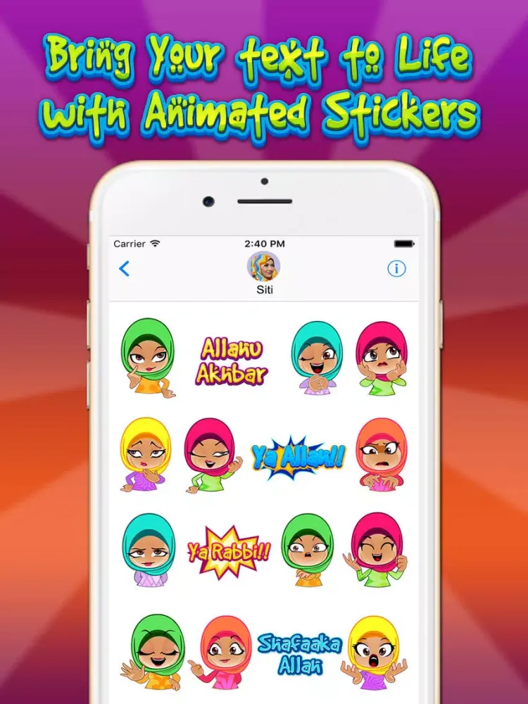 Tangkapan layar Aliya Hijab & Muslim Stickers iPad 