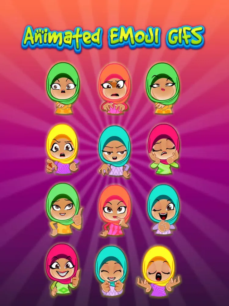 Tangkapan layar Aliya Hijab & Muslim Stickers iPad 