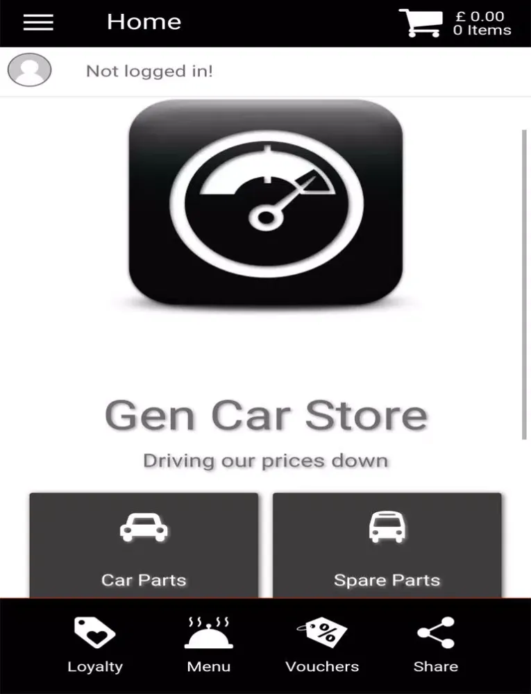 Tangkapan skrin Gen Car Store iPad 