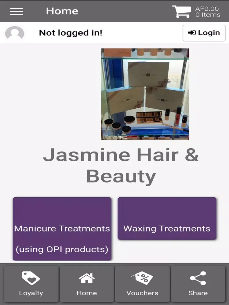 Tangkapan skrin Jasmine Hair & Beauty iPad 