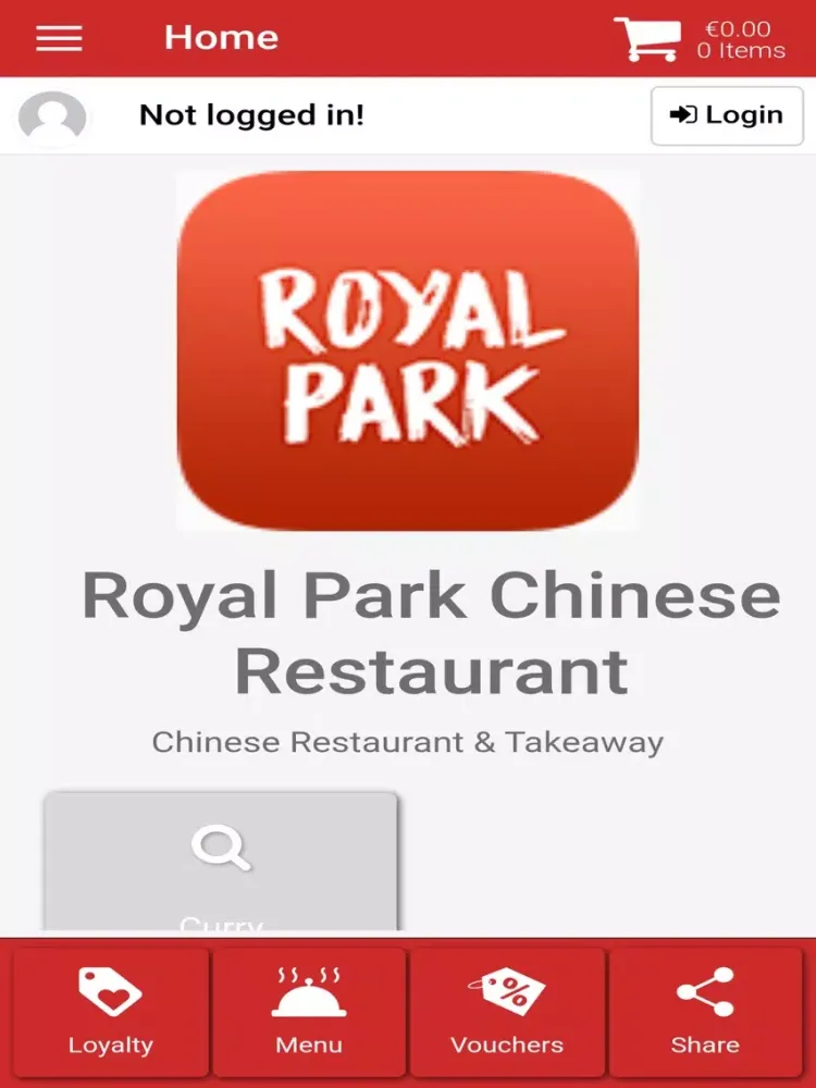 Royal Park Chinese Restaurant iPad 应用截图