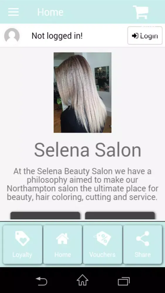 Ảnh chụp màn hình của Selena Salon