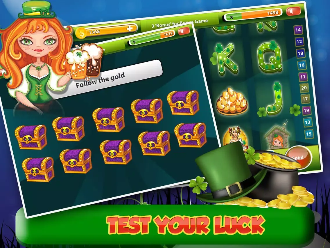 +A Celtic Irish Video Slots Play Pot Of Gold Jackpot with Vegas Free leprechauns Casino iPad  Ekran Görüntüleri