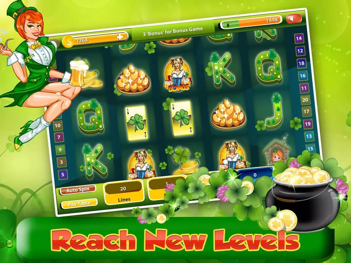 +A Celtic Irish Video Slots Play Pot Of Gold Jackpot with Vegas Free leprechauns Casino iPad  Ekran Görüntüleri