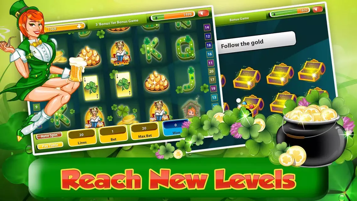 +A Celtic Irish Video Slots Play Pot Of Gold Jackpot with Vegas Free leprechauns Casino Ekran Görüntüleri