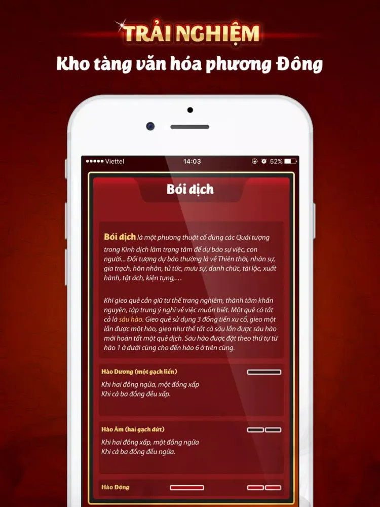 Capturas de pantalla de Bói Dịch - Vận mệnh, Gieo quẻ iPad 