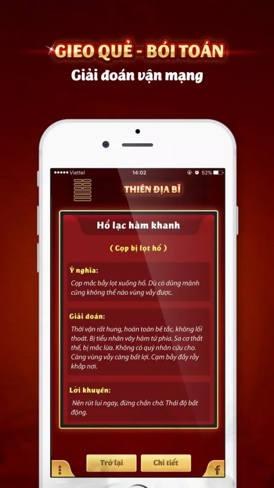 Capturas de pantalla de Bói Dịch - Vận mệnh, Gieo quẻ