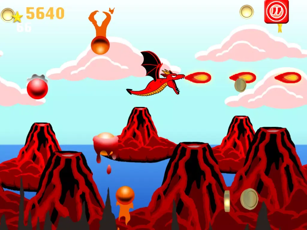 Dragon Vs. Fire Ballz - Free Flying Game iPad  سکرین شاٹس