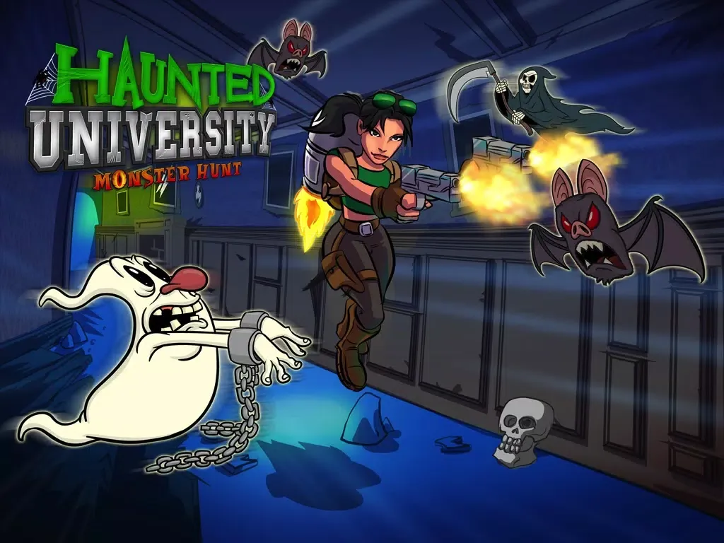 Arcane Haunted University: Jetpack Monster Hunt - Free Game iPad 应用截图