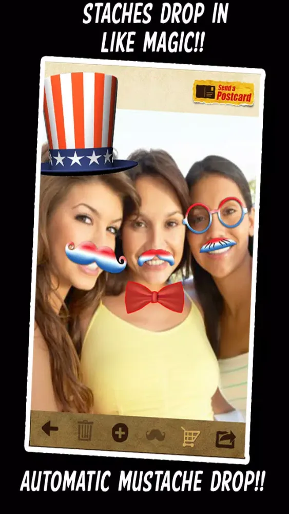 Capturas de tela do American Mustache Booth - Free Patriotic Photo App
