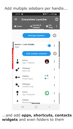 Everywhere Launcher - Sidebar Screenshots