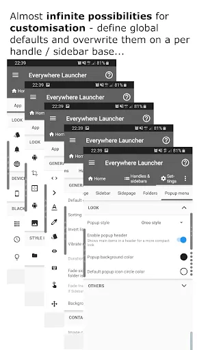 Everywhere Launcher - Sidebar Screenshots