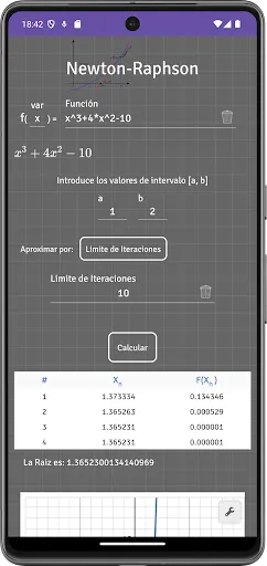 Numerical Methods: Calculator Screenshots