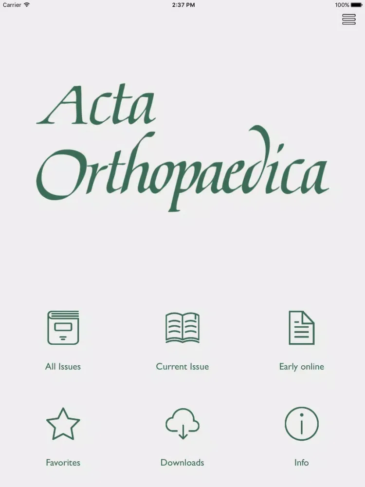 Captures d'écran de Acta Orthopaedica Journal iPad 