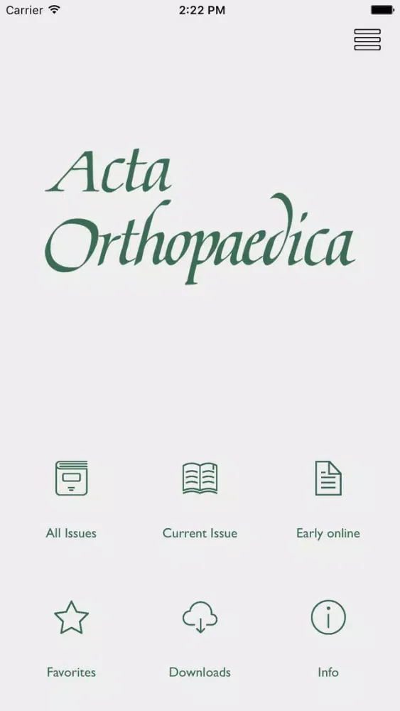 Captures d'écran de Acta Orthopaedica Journal