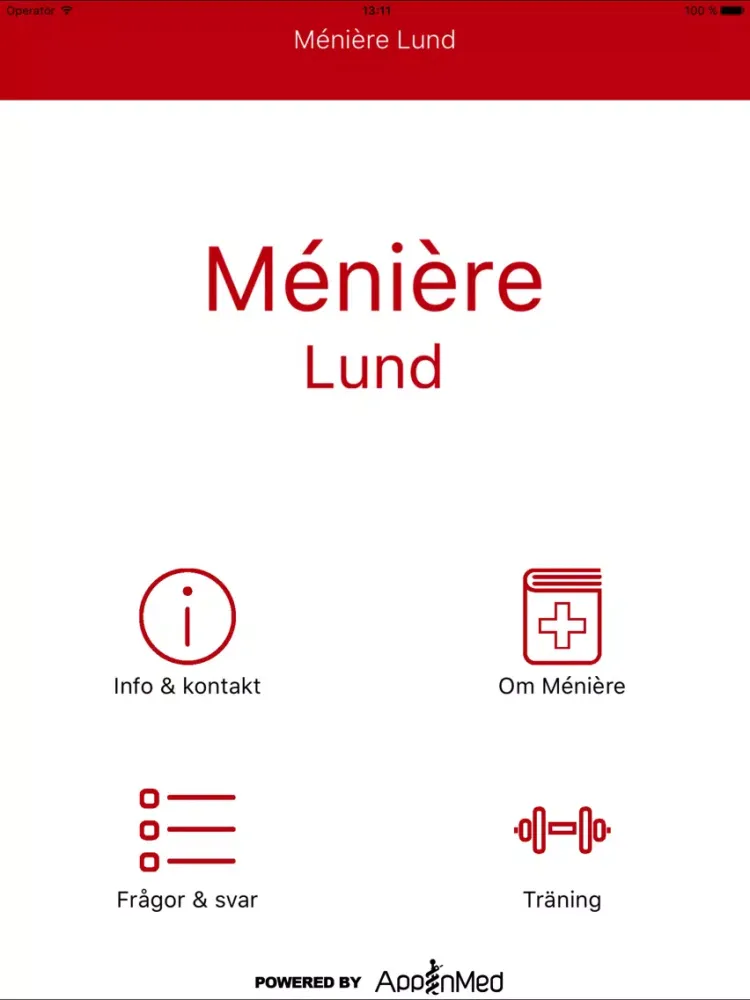 Ménière Lund iPad  Ekran Görüntüleri
