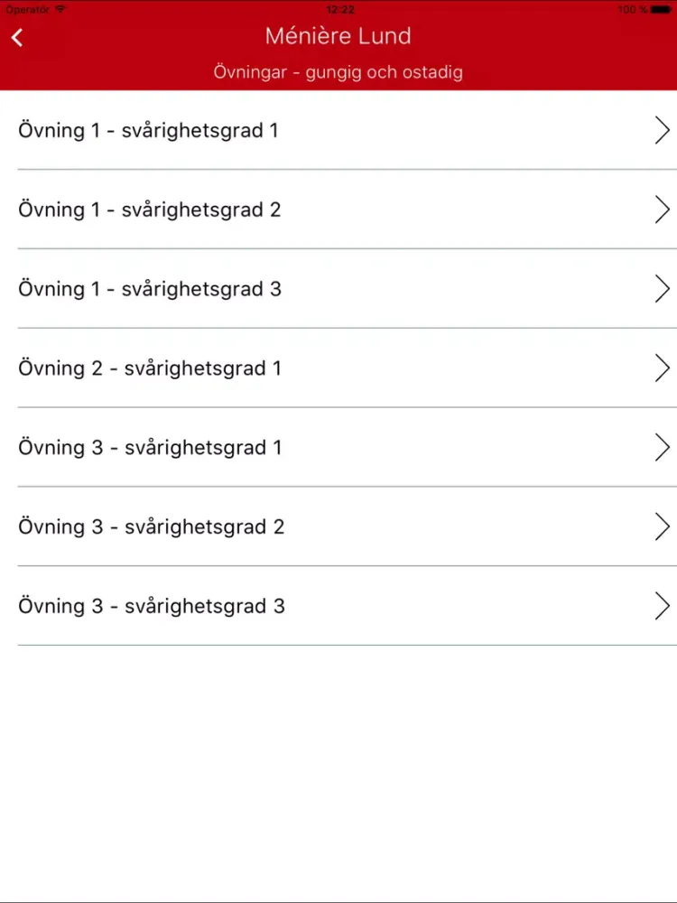Ménière Lund iPad  Ekran Görüntüleri