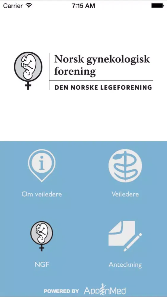 Скриншоты NGF Veileder i fødselshjelp