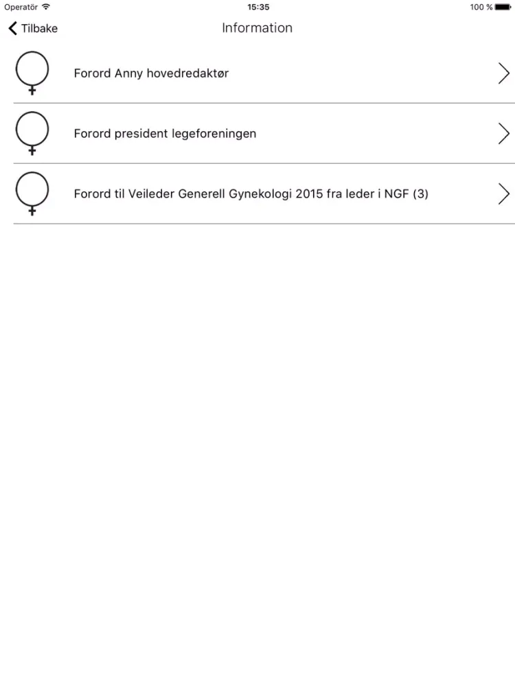 NGF Veileder i generell gynekologi iPad  Screenshots