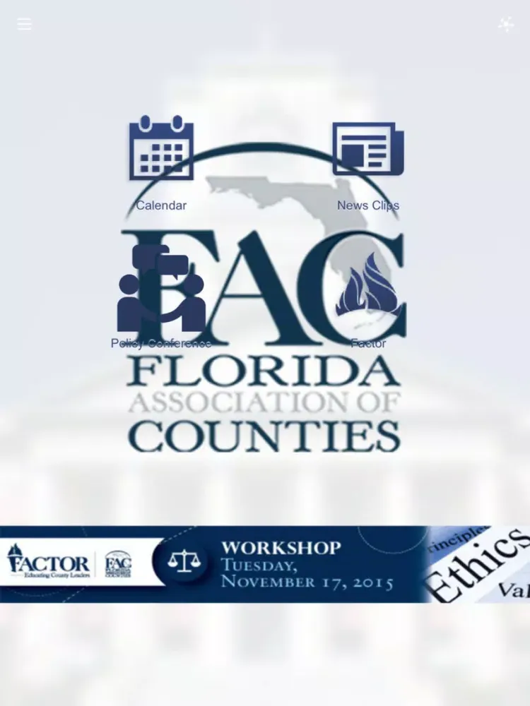 Florida Association of Counties iPad  스크린샷