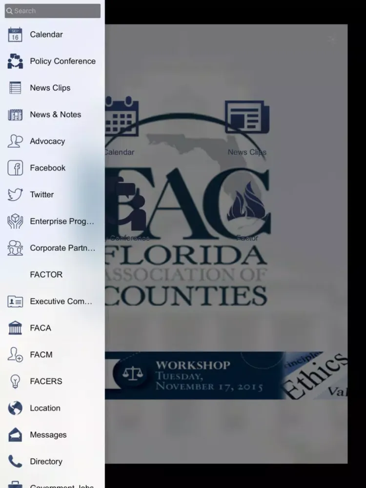 Florida Association of Counties iPad  스크린샷