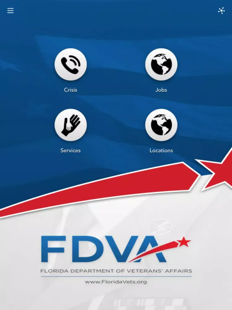 Capturas de tela do Florida Department of Veterans' Affairs iPad 