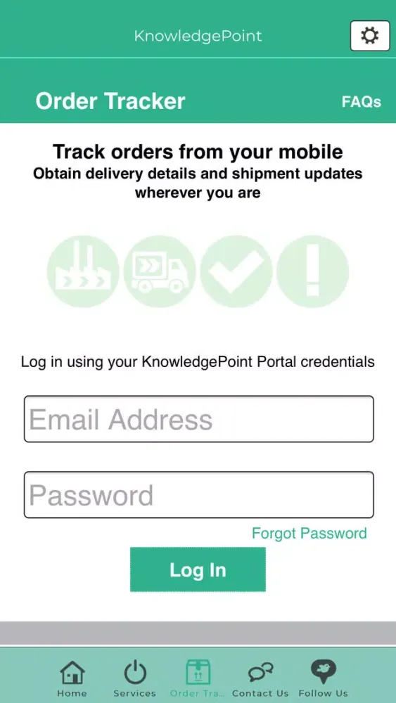 KnowledgePoint Order Tracker Ekran Görüntüleri