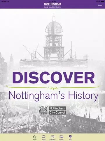 Capturas de tela do Discover Nottingham's History with Nottingham City Libraries