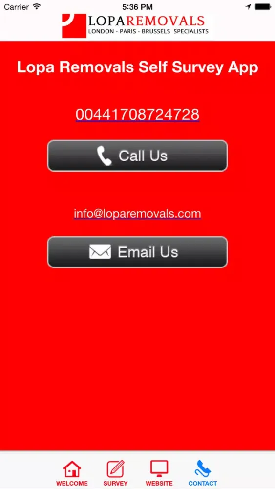 Capturas de pantalla de Lopa Removals Self Survey App