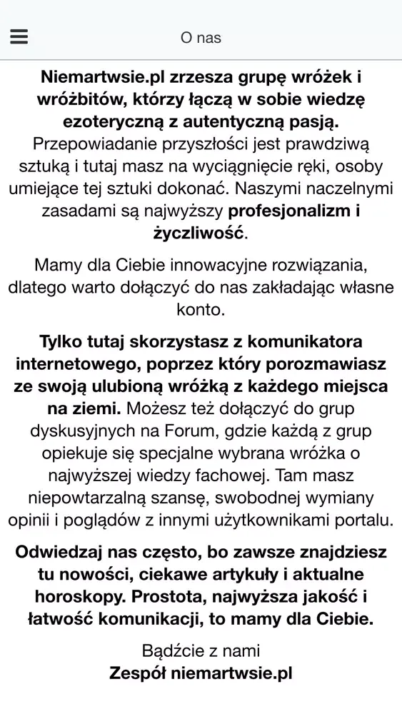 ภาพหน้าจอของ Horoskopy - Niemartwsie.pl
