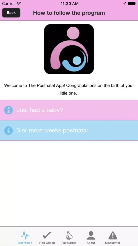 The Postnatal App スクリーンショット