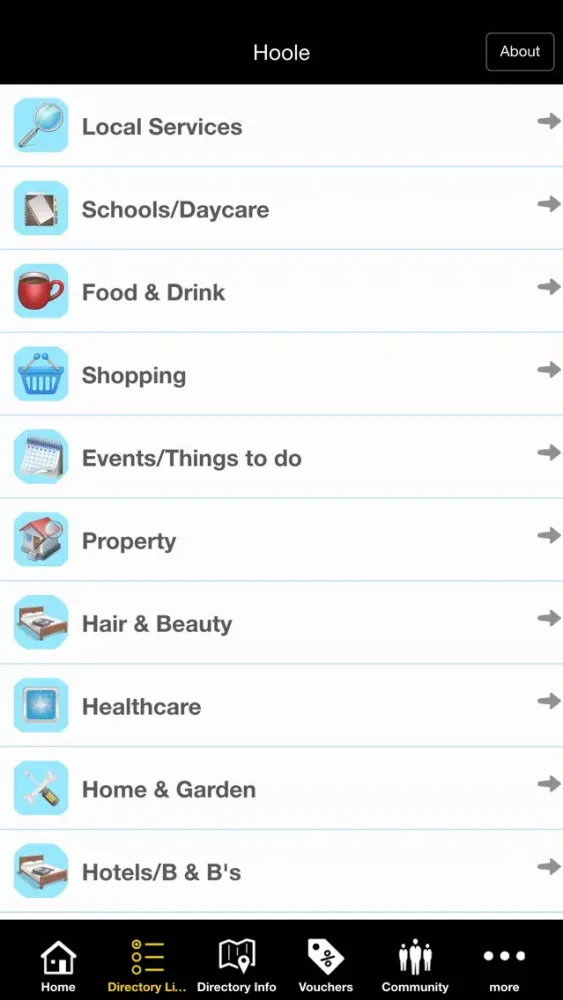Tangkapan layar Hoole Smart Local App