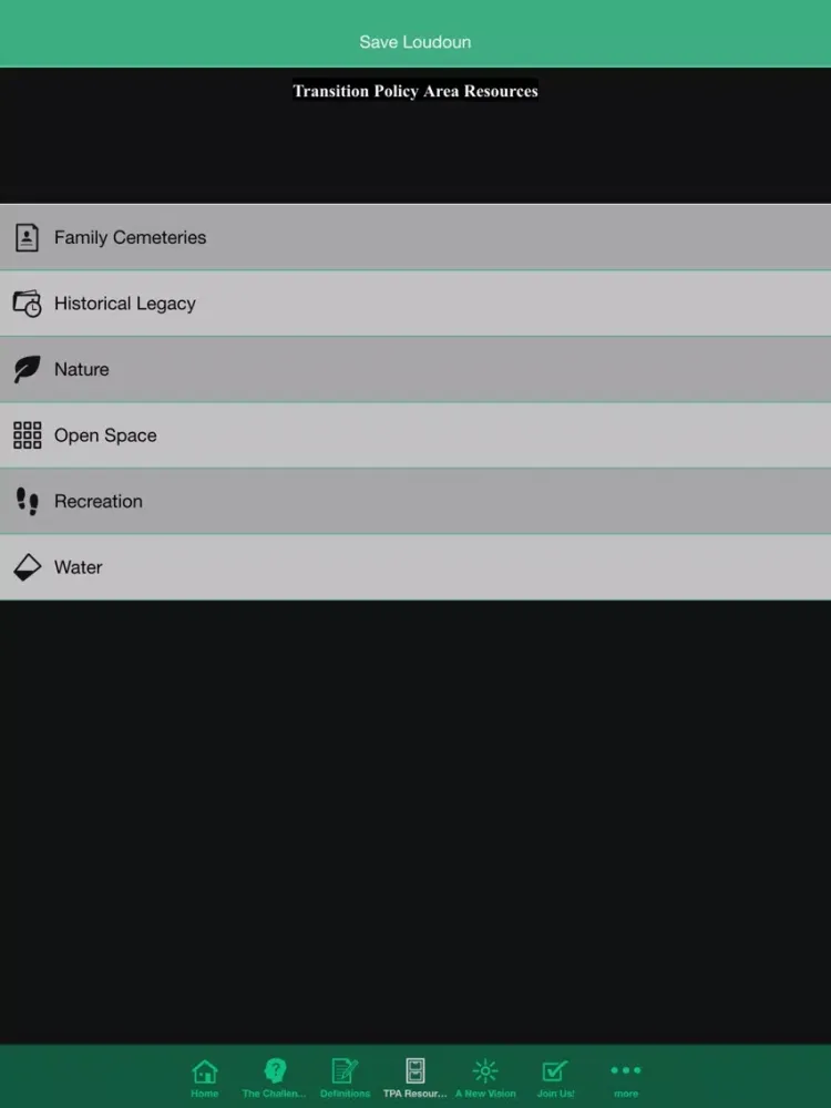 Capturas de tela do Save Loudoun iPad 