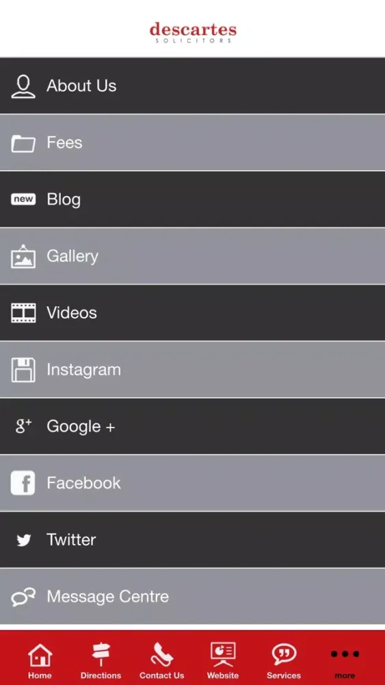 Descartes Solicitors Screenshots