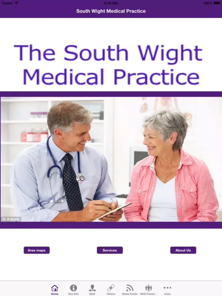 Zrzuty ekranu South Wight Medical Practice iPad 