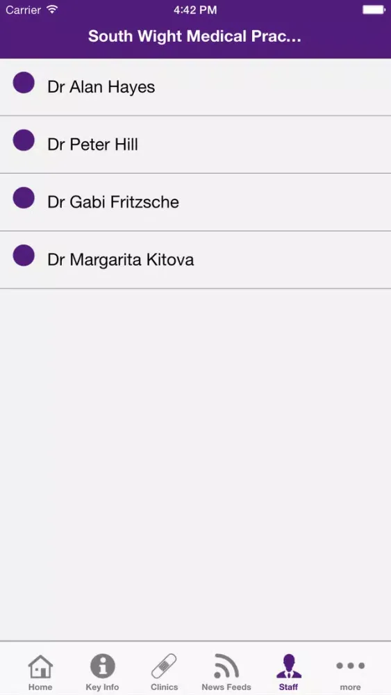 Zrzuty ekranu South Wight Medical Practice