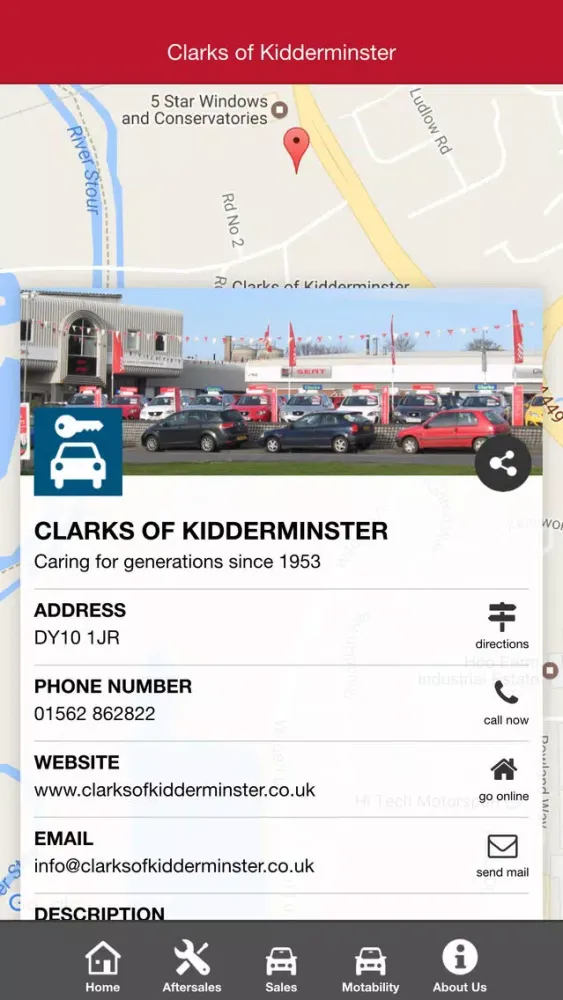 Ảnh chụp màn hình của Clarks of Kidderminster