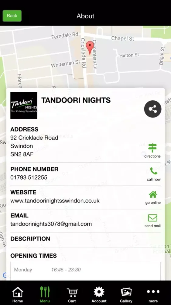 Capturas de pantalla de Tandoori Nights Swindon