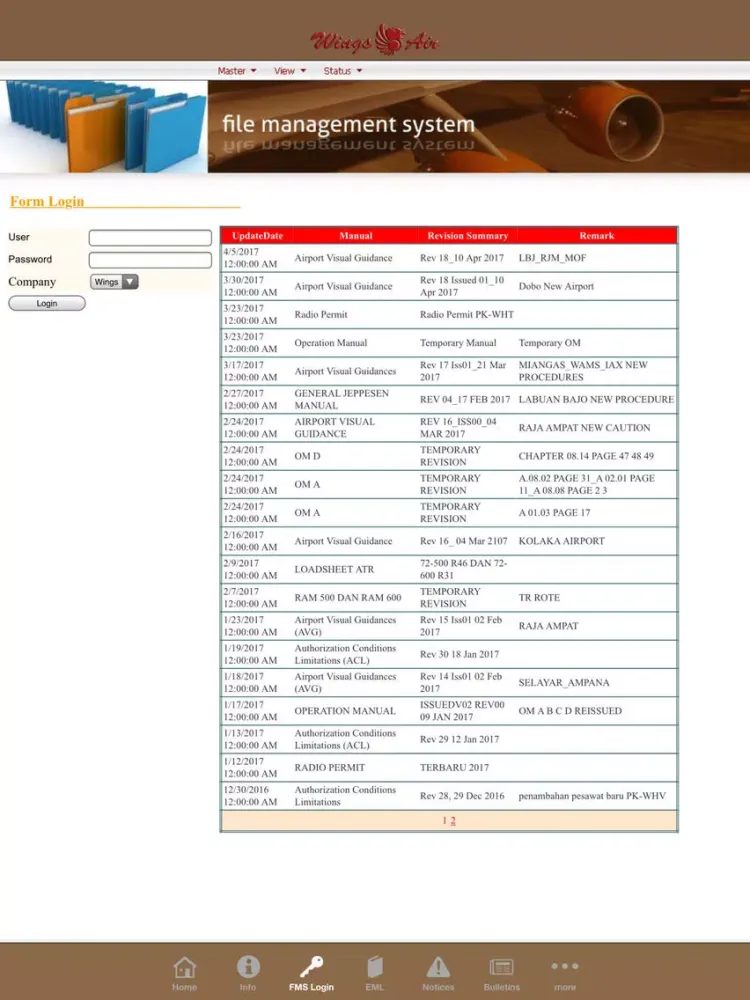 Скриншоты Wings Air EML iPad 