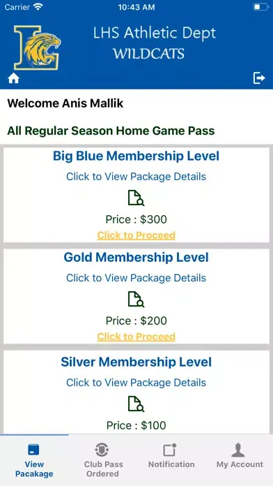 Captures d'écran de LHS Athletics