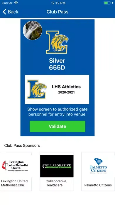 Captures d'écran de LHS Athletics