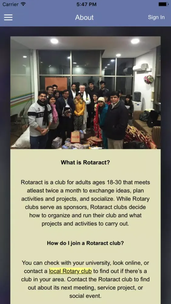 Rotaract Connect 스크린샷