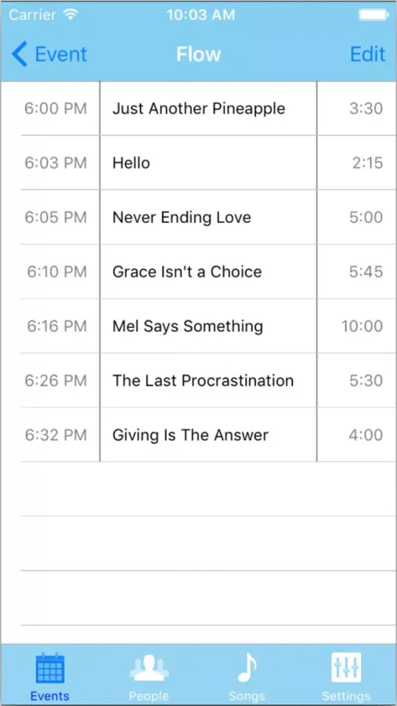Скриншоты ONE Event Planning App