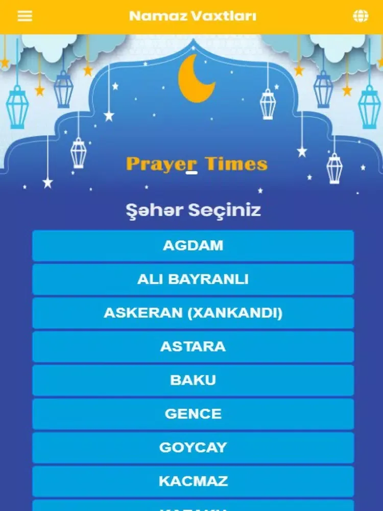 Namaz Vaxtları iPad  স্ক্রিনশট