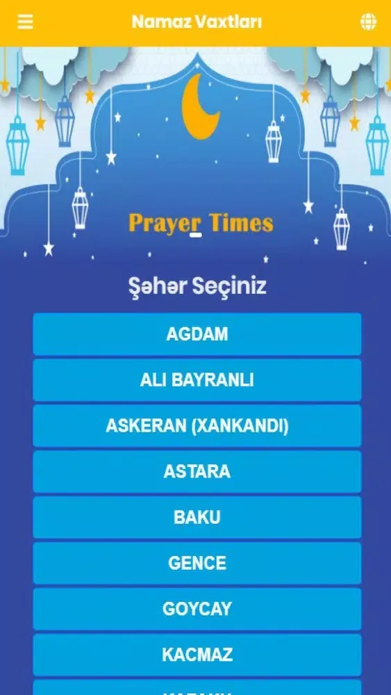 Namaz Vaxtları স্ক্রিনশট