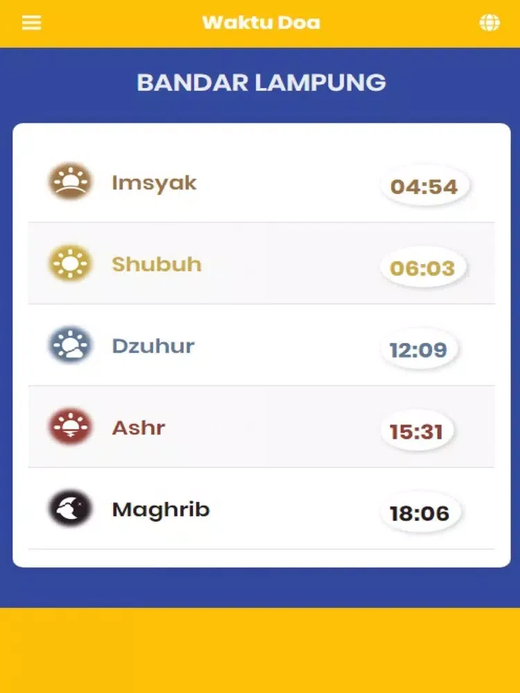 Waktu Shalat iPad 应用截图