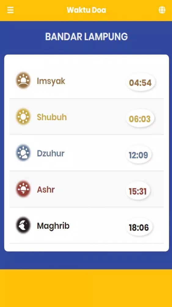 Waktu Shalat স্ক্রিনশট