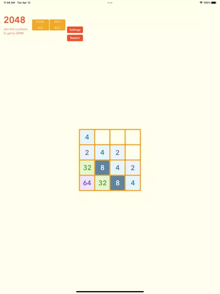 Tangkapan layar 2048 - Numbers Puzzle Game iPad